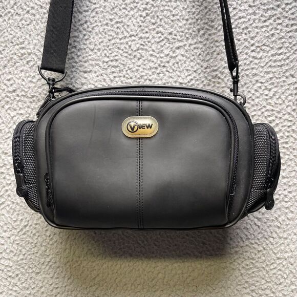 View Camera Bag Black Shoulder Strap Adjustable Compartments - Picture 4 of 12